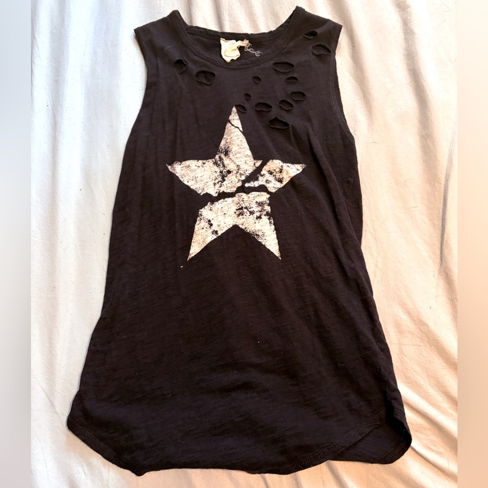 Fantastic Fawn Black Star Tank Top